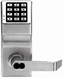Alarm Lock DL2700WPIC26D Weather Resistant Trilogy Electronic Digital Lever Lock with Interchangeable Core Satin Chrome Finish