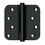 Deltana DSB4R519-RZ 4" x 4" x 5/8" Radius Hinge / Zig-Zag; Black Finish, Price/PR