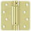 Deltana DSH4R42D 4" x 4" x 1/4" Spring Hinge; Zinc Dichromate Plated Finish, Price/EA