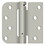 Deltana DSH4SR515-LH Left Hand 4" x 4" 5/8" Radius by Square Spring Hinge; Satin Nickel Finish, Price/EA