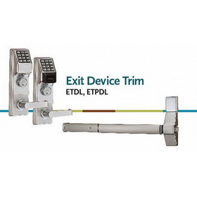 Alarm Lock ETDLS1G26DV99 Trilogy Exit Trim with Straight Lever for VD99 Satin Chrome Finish