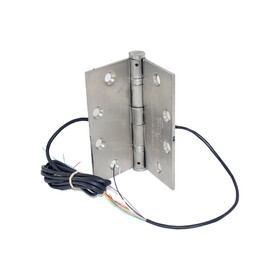 Command Access ETH8W4545630BB91 4-1/2" x 4-1/2" Electric 8 Wire BB1191 Steel Base Hinge US32D Satin Stainless Steel Finish