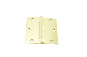 Best Hinges F24831226D 3-1/2" Steel Full Mortise Standard Weight Swing Clear Hinge for Square Edge Doors # 054505 Satin Chrome Finish