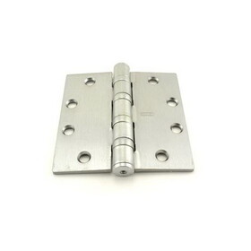 Best Hinges FBB16841226D 4-1/2" x 4-1/2" Five Knuckle Architectural Steel Full Mortise Heavy Weight Hinge # 061676 Satin Chrome Finish