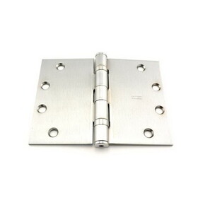 Best Hinges FBB179WT412626D 4-1/2" x 6" Steel Full Mortise Ball Bearing Standard Weight Square Corner Wide Throw Hinge # 068878 Satin Chrome Finish