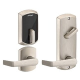 Schlage Electronic FE410FGRW512SAT619 Control Smart Interconnected Lock UL Listed with Greenwich Trim and Saturn Lever with 5-1/2