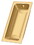 Deltana FP227U3 Flush Pull; Large; 3-5/8" x 1-3/4" x 1/2"; Bright Brass Finish, Price/Each