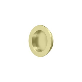 Deltana FP238U3-UNL 2-3/8" Round Flush Pull Unlacquered Bright Brass Finish