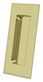 Deltana FP40U3-UNL 4" x 1-7/8" Heavy Duty Rectangular Flush Pull Unlacquered Bright Brass Finish