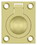 Deltana FRP175U3 Flush Ring Pull; 1-3/4" x 1-3/8"; Bright Brass Finish, Price/Each
