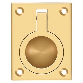 Deltana FRP25CR003 Flush Ring Pull; 2-1/2" x 1 7/8"; Lifetime Brass Finish