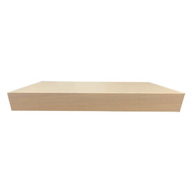 Pride Industrial FSWTOAK42 42" x 10" Floating White Oak Shelf with Three Brackets and Fasteners