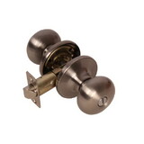 Pamex FTFP10 Baron Knob with Round Rose Privacy Lockset Grade 3 Satin Nickel Finish