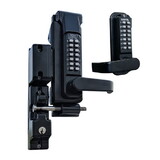 Lockey GL2JBMGDC Sumo Surface Mount Gate Lock with Passage and Key Lockout Function with Double Combination Jet Black Marine Grade Finish