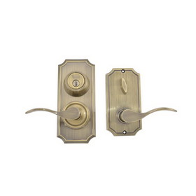 Weslock Unigard Left Hand Bordeau Interconnected Entry with 2-3/8" Latch and Round Corner Strikes Finish