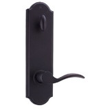 Weslock Left Hand Carlow Interior Single Cylinder Handleset Trim for Stonebriar or Wiltshire with Adjustable Latch and Round Corner Strikes Finish