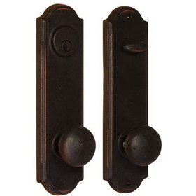 Weslock L7641F1F1SL2D Left Hand Wexford Tramore Single Cylinder Deadbolt Passage Lock with Adjustable Latch and Round Corner Strikes Oil Rubbed Bronze Finish