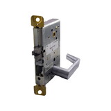 Schlage Commercial L902506A626 Exit Mortise Lock with 06 Lever and A Rose Satin Chrome Finish
