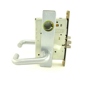 Schlage Commercial L9080P03L626 Storeroom Mortise Lock C Keyway with 03 Lever and L Escutcheon Satin Chrome Finish