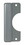 Don-Jo LELP208SL 3-1/2" x 8" Latch Protector with Lever Cutout for Electric Strikes Silver Coated Finish, Price/Each