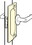 Don-Jo LP207CP 2-3/4" x 7" Latch Protector for Outswing Doors Chrome Plated Finish, Price/EA