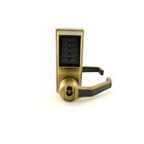 Kaba Simplex Right Hand Mechanical Pushbutton Lever Lock with Key Override; Schlage Prep and 2-3/4