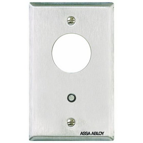 Assa Abloy Electronic Security Hardware - Securitron Single Gang Mortise Key Switch Momentary Satin Stainless Steel Finish