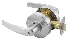 ASSA Abloy Accentra MO4602LN626 Privacy Monroe Lever Grade 2 Cylindrical Lock, MCP234 Latch, and 497-114 Strike US26D (626) Satin Chrome Finish