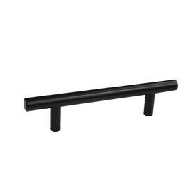 Pride Industrial P1096BK 6" Bar Cabinet Pull with 3-3/4" Center to Center Matte Black Finish