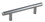 Pride Industrial P1096SN 6" Bar Cabinet Pull with 3-3/4" Center to Center Satin Nickel Finish, Price/each