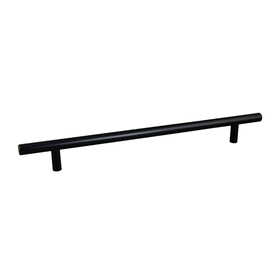 Pride Industrial P112BK 12" Bar Cabinet Pull with 9" Center to Center Matte Black Finish