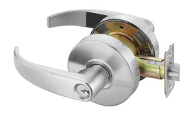 ASSA Abloy Accentra PB4607LN626 Office Entry Pacific Beach Lever Grade 2 Cylindrical Lock with Para Keyway, MCD234 Latch, and 497-114 Strike US26D (626) Satin Chrome Finish