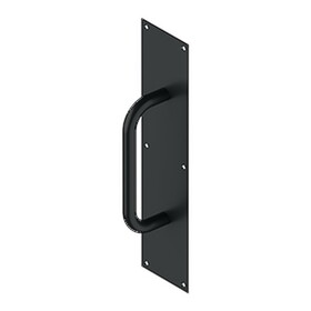 Deltana PPH4016U19 Pull Plate with Handle 4" x 16" S/S Black Finish