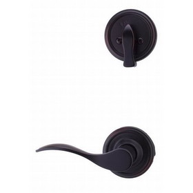 Weslock R2100--U1SL20 Right Hand Bordeau Interior Single Cylinder Handleset Trim for Lexington or Colonial with Adjustable Latch and Round Corner Strikes Oil Rubbed Bronze Finish