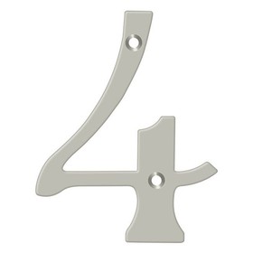Deltana 4" Numbers Solid Brass
