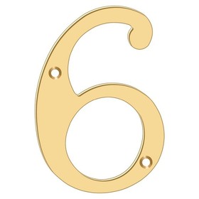 Deltana 6" Numbers Solid Brass