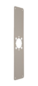 Don-Jo RP135152630 3-1/2" x 15" Remodeler Plate with Cross Bolt Holes Satin Stainless Steel Finish