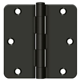 Deltana S35R410B 3-1/2" x 3-1/2" x 1/4" Radius Hinge; Residential Thickness; Oil Rubbed Bronze Finish