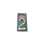 Ives Residential SC23026605 Solid Brass Carded Classic House Number 2 Bright Brass Finish
