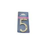 Ives Residential SC23056619 Solid Brass Carded Classic House Number 5 Satin Nickel Finish