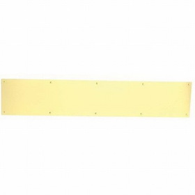Ives Residential SC8400PA3834 Aluminum Carded 8" x 34" Kick Plate Bright Brass Finish