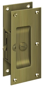 Deltana SDL60U5 Decorative Pocket Lock 6"; Privacy; Antique Brass Finish