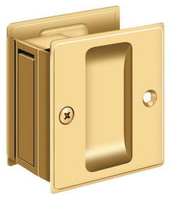 Deltana SDP25CR003 Pocket Lock; 2-1/2" x 2-3/4" Passage; Lifetime Brass Finish