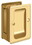 Deltana SDPA325U3 Heavy Duty Pocket Lock; Adjustable; 3-1/4" x 2 1/4" Passage; Bright Brass Finish, Price/Each