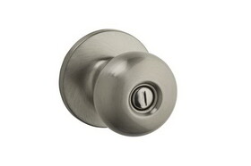 Safelock SK3000AS-15 Athens Knob Privacy Lock with 4AL Latch and RCS Strike Satin Nickel Finish