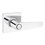 WINSTON SQUARE ROSE PUSH BUTTON PRIVACY LOCK WITH RCAL LATCH AND RCS STRIKE BRIGHT CHROME