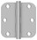 Deltana SS35R5U32D-R 3-1/2" x 3-1/2" x 5/8" Radius Hinge; Satin Stainless Steel Finish, Price/Pair