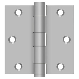 Deltana SS35U32D 3-1/2" x 3-1/2" Square Hinge; Satin Stainless Steel Finish