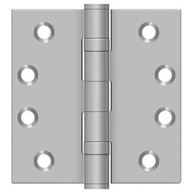 Deltana SS44BU32D 4" x 4" Square Hinge; Satin Stainless Steel Finish