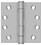 Deltana SS44BU32D 4" x 4" Square Hinge; Satin Stainless Steel Finish, Price/Pair